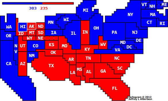 2012 Electoral College Projection - electoral-vote.com 2012-07-19