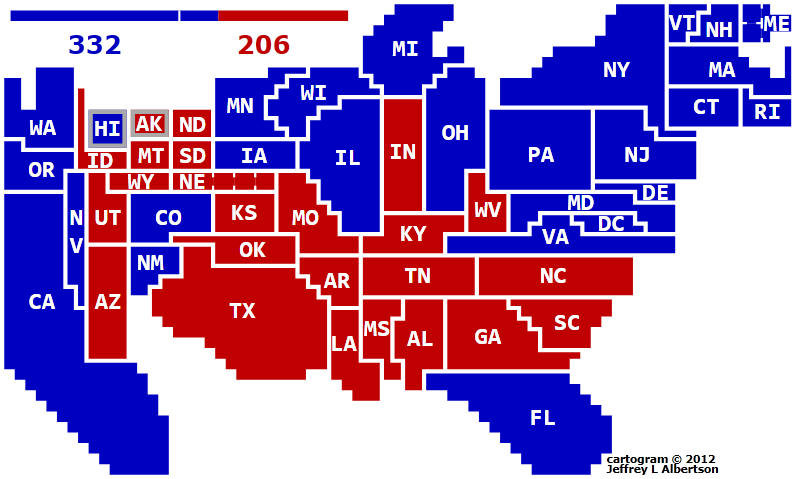 2012 Electoral College Projection - electoral-vote.com 2012-07-25