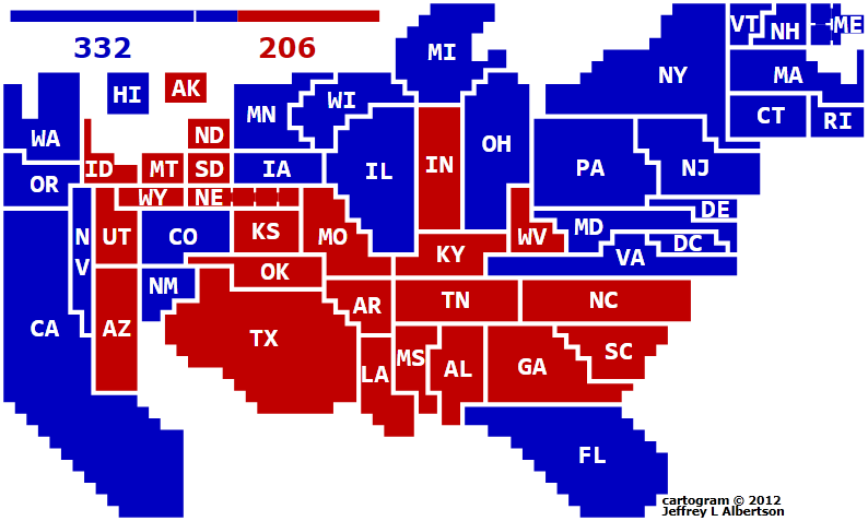 2012 Electoral College Projection - electoral-vote.com 2012-07-30