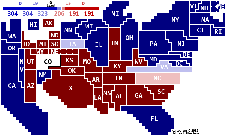 2012 electoral college projection 2012 electoral college projection
