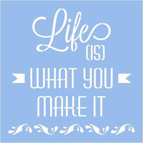 Primitive STENCIL, LIFE IS WHAT YOU MAKE IT Typography Subway Home Decor eBay