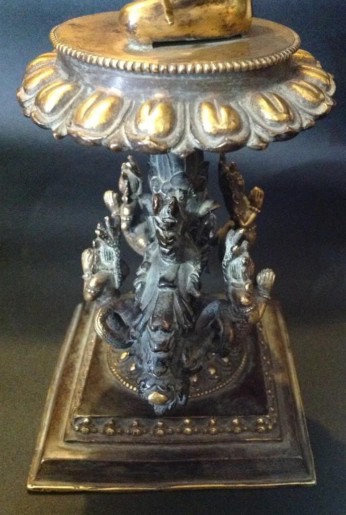 Antique Buddha Statue Four Handed Maha Manjushree Buddhist Religious