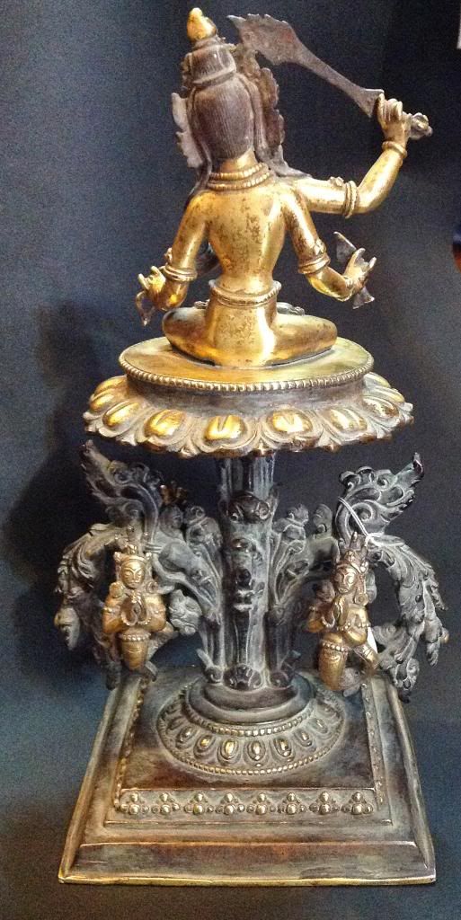 Antique Buddha Statue Four Handed Maha Manjushree Buddhist Religious