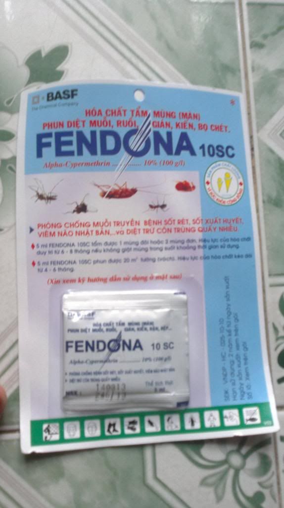 Thuốc diệt muỗi,gián,ruồi,bọ chét, côn trùng ,ve rận cho chó mèo FENDONA 10SC