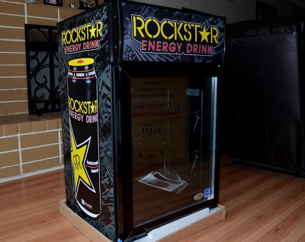 Brand New 3 FEET ROCKSTAR Energy Drink Fridge/Cooler Refrigerator It's