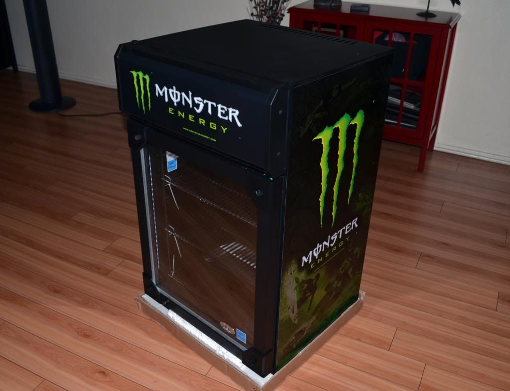 Brand New 3 FOOT MONSTER Energy Drink Fridge/Cooler Refrigerator Holds 3 CASES! eBay