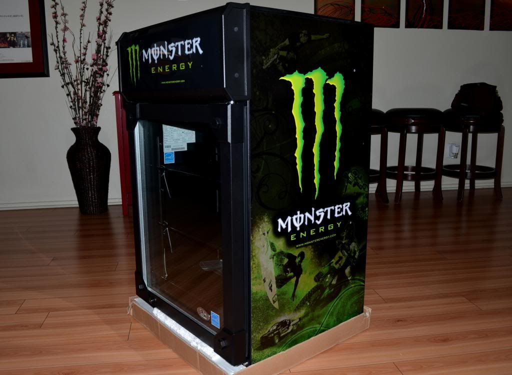 Brand New 3 FOOT MONSTER Energy Drink Fridge/Cooler Refrigerator Holds 3 CASES! eBay