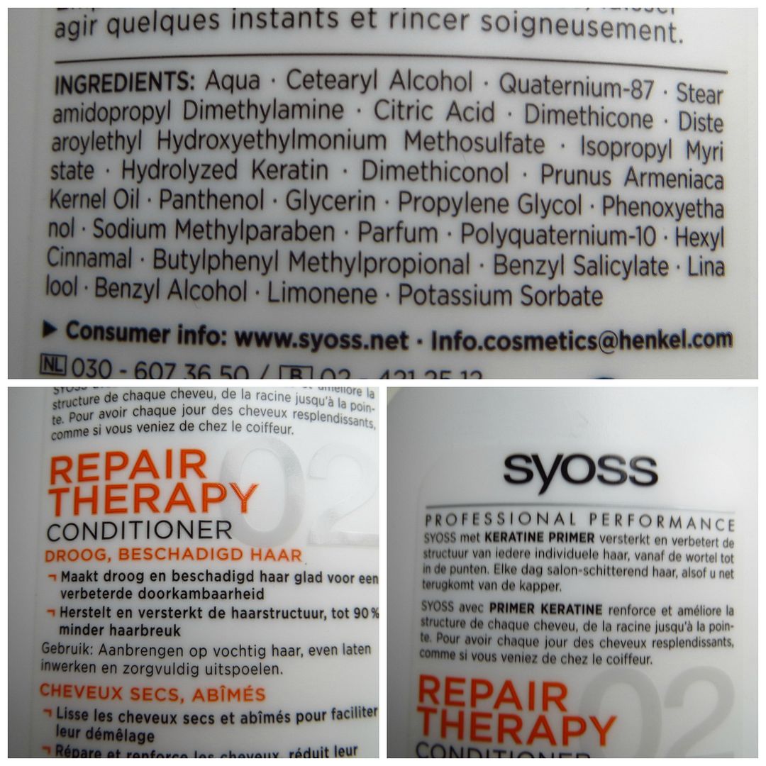 Syoss Keratine & Repair shampoo & conditioner Floating in dreams