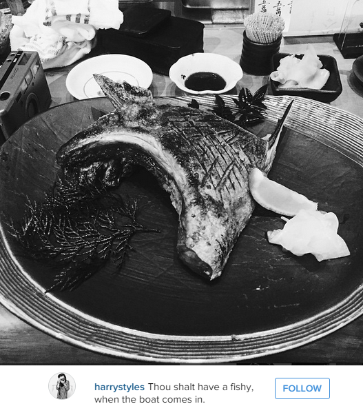 Thou shalt have a fishy, when the boat comes in.