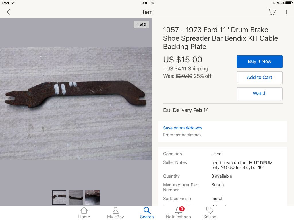 9"ford Parking Brake lever" Hot Rod Forum