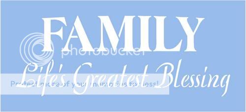 Primitive Stencil, FAMILY LIFES GREATEST BLESSING, Faith, Home Decor