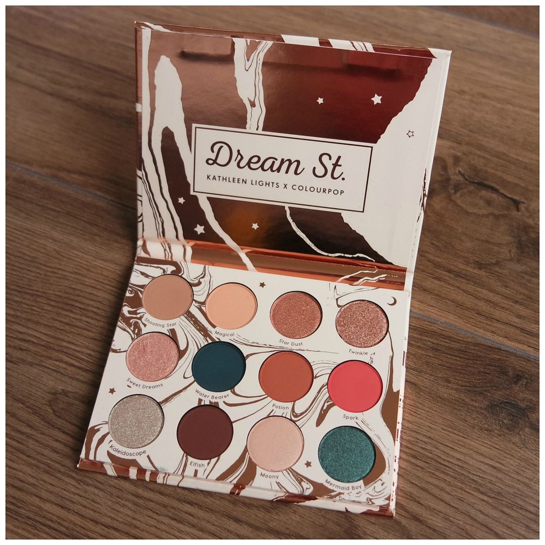 colourpop kathleen lights dream street eyeshadow palette collab review swatch application makeup look colourpop kathleen lights dream street eyeshadow palette collab review swatch application makeup look