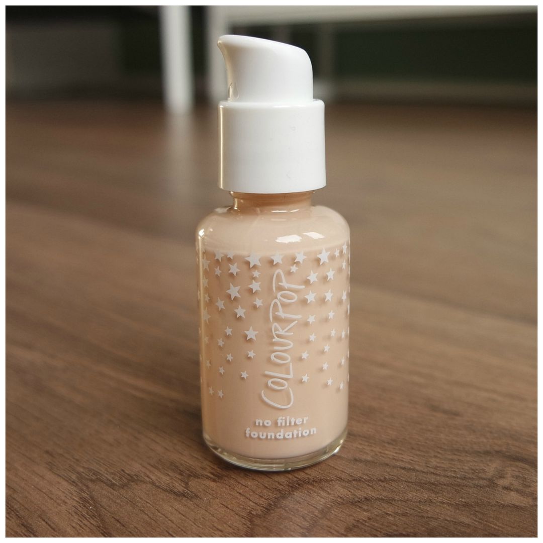 colourpop no filter foundation fair 35 review swatch makeup look shade match
