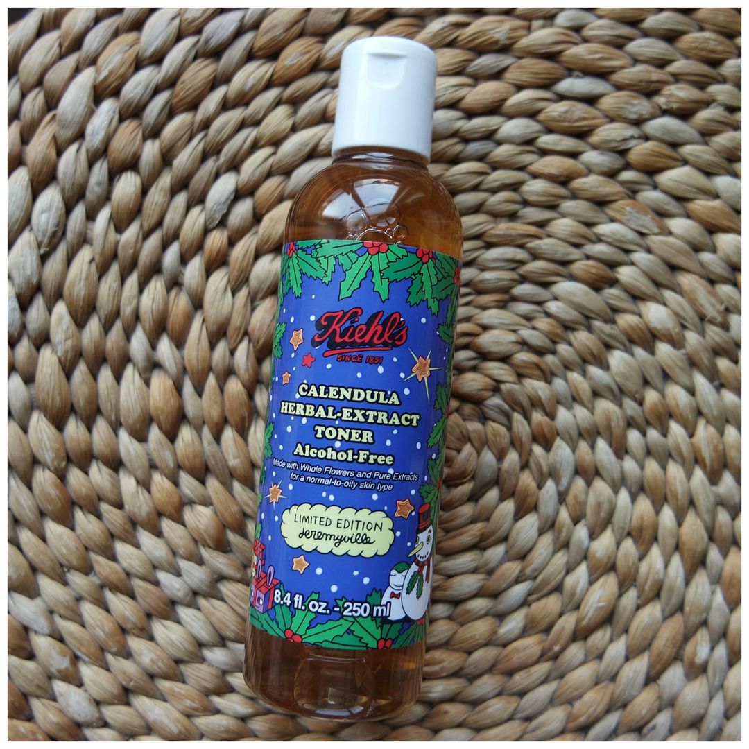 kiehl's herbal extract calendula toner alcohol free skincare review swatch