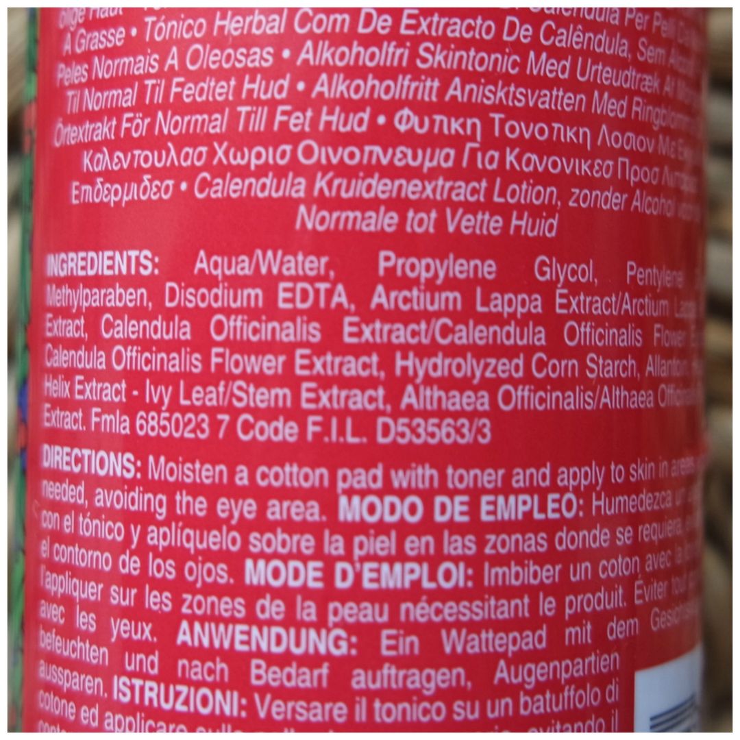 kiehl's herbal extract calendula toner alcohol free skincare review swatch