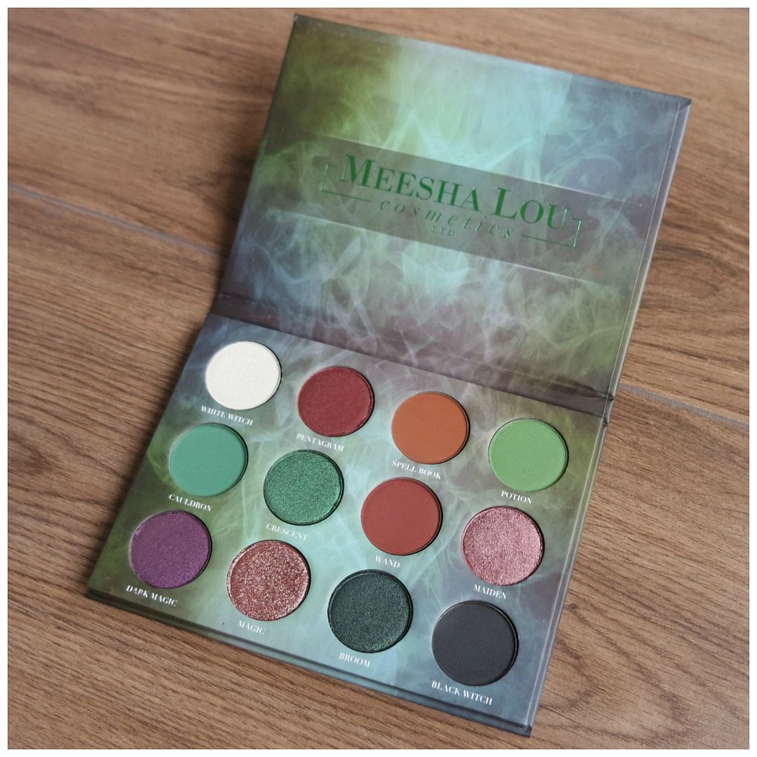 meesha lou cosmetics witchcraft eyeshadow palette indie makeup review swatch meesha lou cosmetics witchcraft eyeshadow palette indie makeup review swatch
