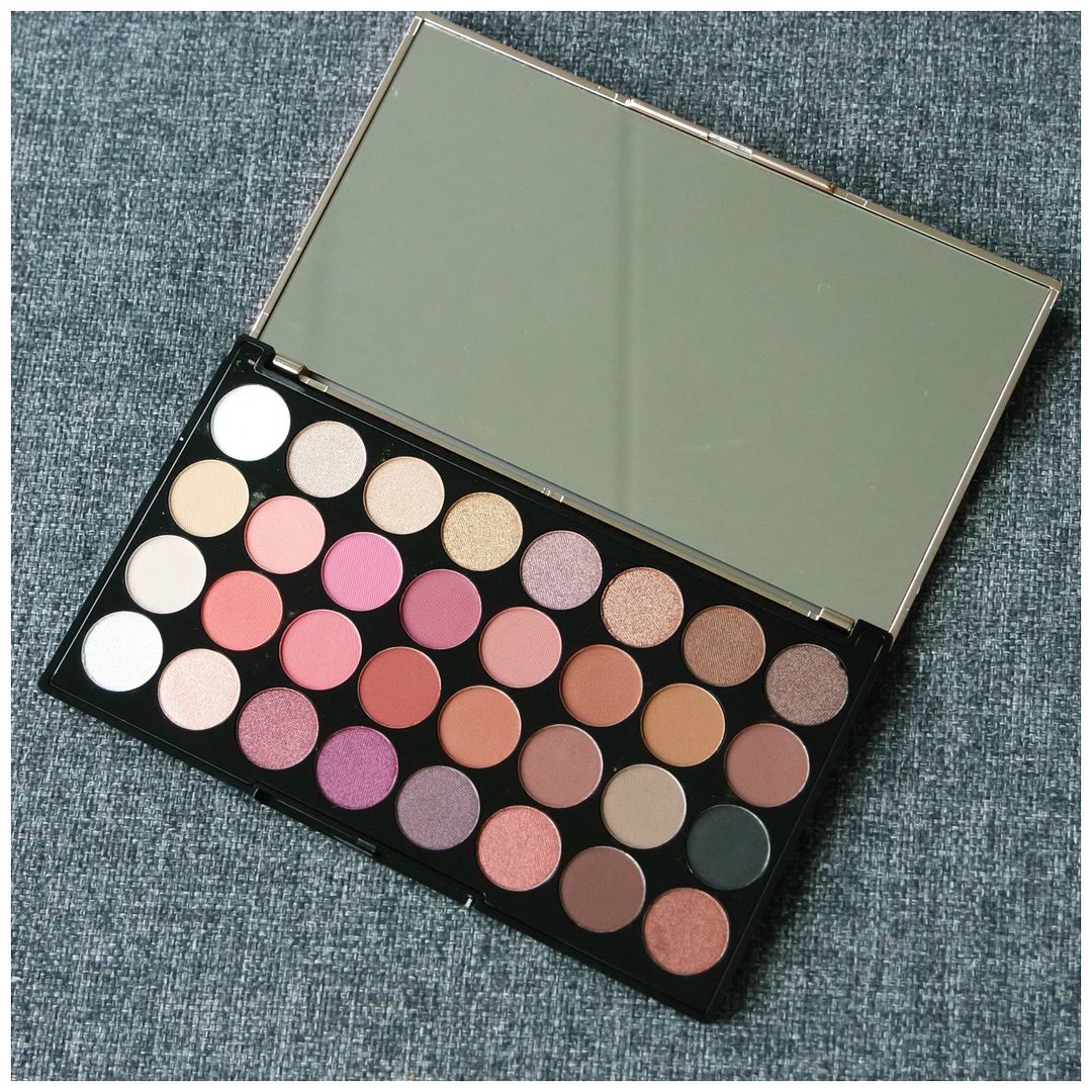 make up revolution flawless 4 eyeshadow palette review swatch