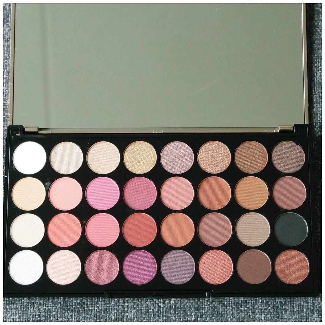 make up revolution flawless 4 eyeshadow palette review swatch