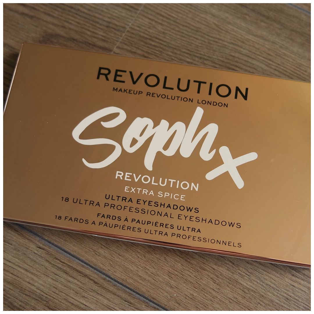 make up revolution soph extra spice eyeshadow palette review swatch makeup look application
