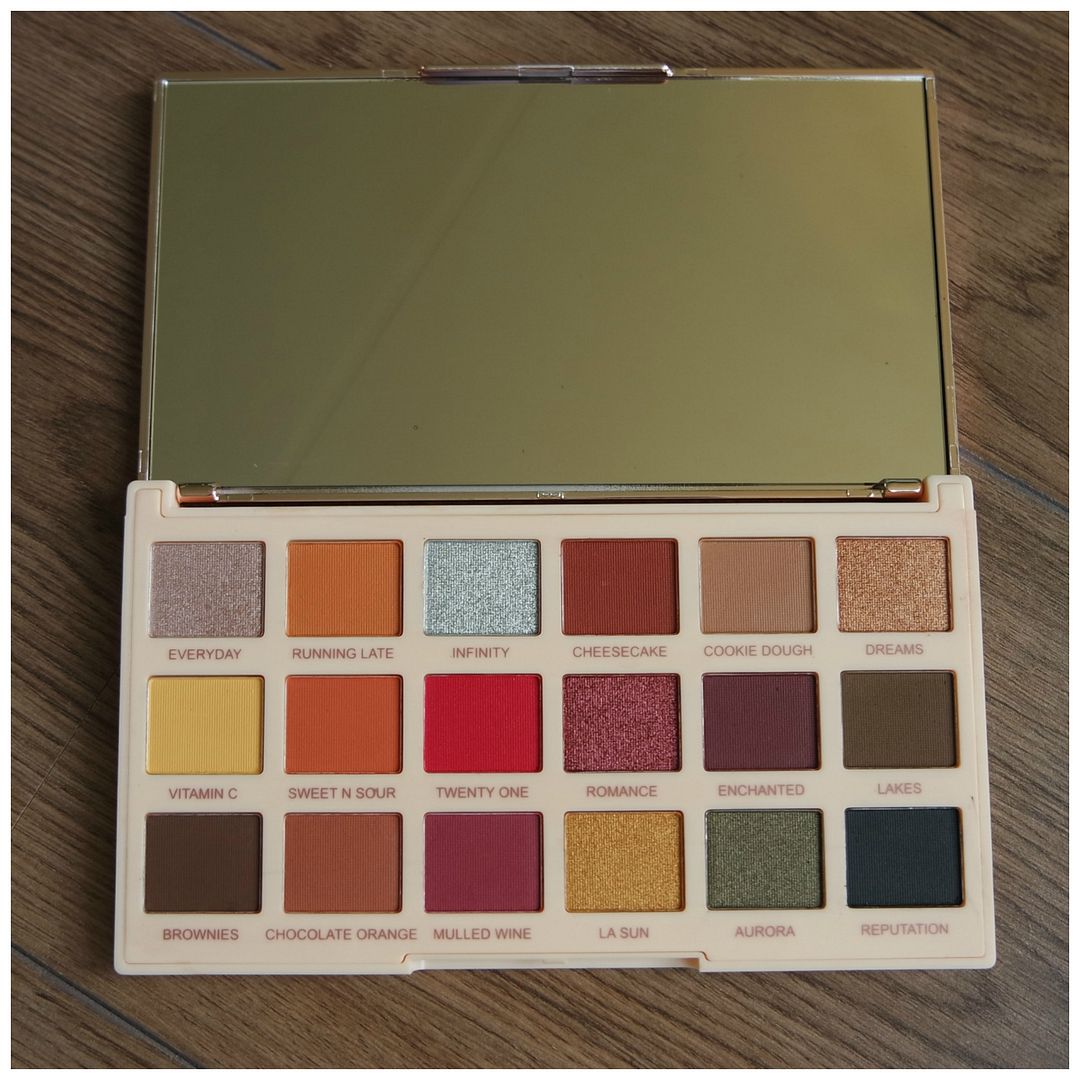 make up revolution soph extra spice eyeshadow palette review swatch makeup look application