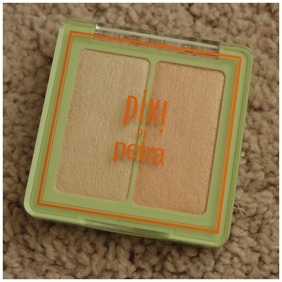 pixi glowy gossamer duo highlighter review swatch subtle sunrise