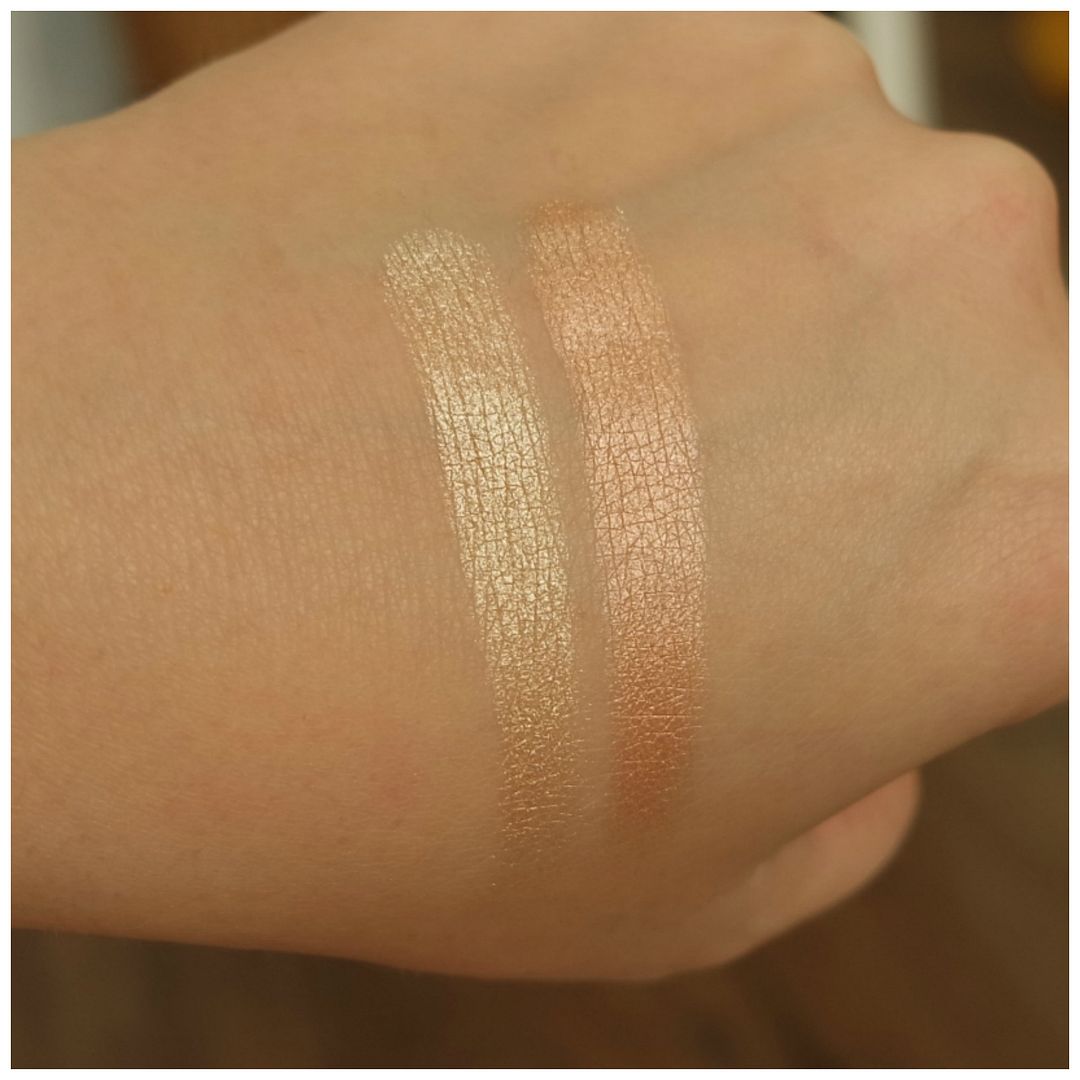 pixi glowy gossamer duo highlighter review swatch subtle sunrise