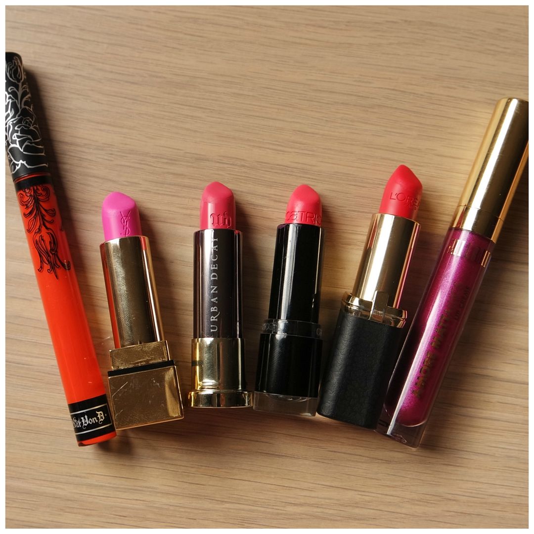 top 6 favorite summer lipsticks milani l'oreal catrice urban decay ysl kat von d