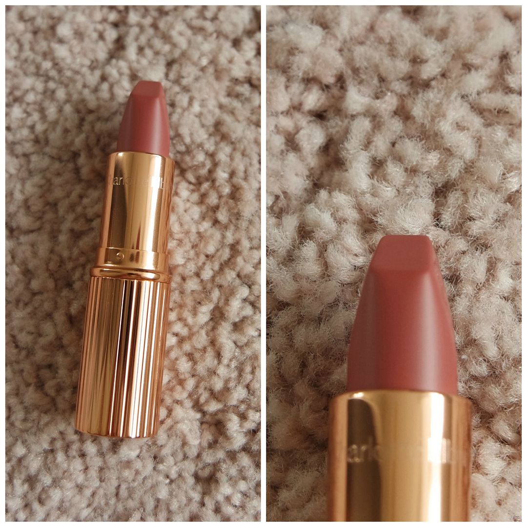 Charlotte Tilbury Pillow Talk Matte Revolution lipstick review swatch makeup look application Charlotte Tilbury Pillow Talk Matte Revolution lipstick review swatch makeup look application